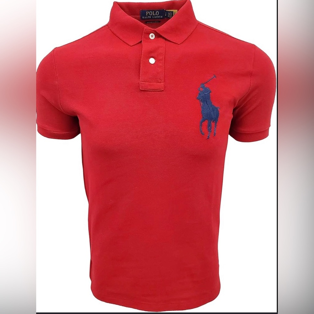 Polo by Ralph Lauren Red Short-Sleeve Boys' Polo with Navy Pony